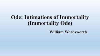 William Wordsworth quotImmorality Odequot SummaryNotes [upl. by Ahsiet131]