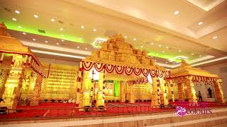 Lovely Tirupati Temple Decor  Grand Wedding Stage Decor  Ramachandra Convention Center [upl. by Mayda]