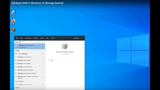 Configure RAID in Windows 10 Storage Spaces [upl. by Zetrauq]