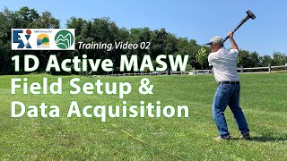 1D Active MASW Field Setup and Data Acquisition  02 [upl. by Yattirb]