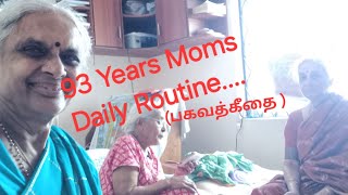 My 93 Years Moms daily Routine  Bagavath Geethai 18 Adhyayam parayanam [upl. by Ocramed875]