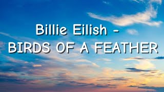 Billie Eilish  BIRDS OF A FEATHER Lyrics Video [upl. by Neelahs]