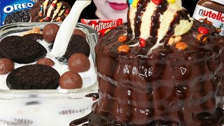 ASMR CHOCOLATE CAKE MALTESERS MILK CEREAL EATING SOUNDS asmr 디저트먹방 chocolate 초콜릿 케이크 [upl. by Christiana]