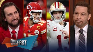 Mahomes wins SB MVP ‘greatest accomplishment’ amp Purdy impress in loss  NFL  FIRST THINGS FIRST [upl. by Blondie]