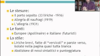 La vita di Giuseppe Ungaretti un uomo   Lezioni di letteratura italiana del 900 [upl. by Eenimod]