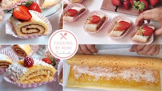 Recette facile du Gâteau roulé à la confiture Saveur FRAISE amp ABRICOTCOCO😋 [upl. by Naraj675]