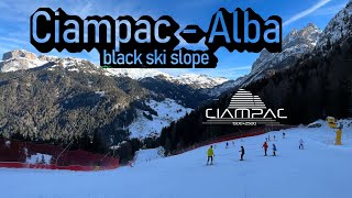 Pista nera Ciampac  Alba le discesa regina del Ciampac valdifassa dolomitisuperski pistanera [upl. by Marjy]