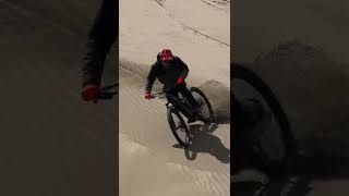 Electric Mountain Bikes Performance in Sand dunes  part 2  Riding Frey bike AM1000 V6 dust rose [upl. by Saraann]