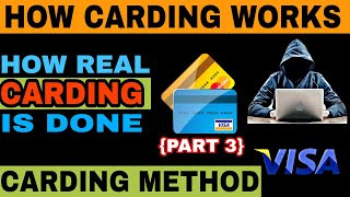 Real Carding Method  How Real Carding Is Done  How Carding Works PART 3 [upl. by Nanji]