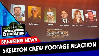 Star Wars Skeleton Crew FIRST FOOTAGE REACTION  Star Wars Celebration Europe 2023 [upl. by Ellehcen]