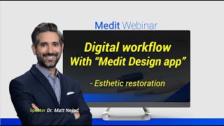 Digital workflowWith “Medit Design app”  Esthetic restoration [upl. by Allehcram]