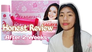 After 2 Weeks Using Rosmar Kagayaku whitening Facial SetMy Honest ReviewRose LVlogs [upl. by Halie]