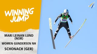 Mari Leinan Lund outjumps rivals in Schonach  FIS Nordic Combined World Cup 2324 [upl. by Deragon]