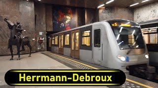 Metro Station HerrmannDebroux  Brussels 🇧🇪  Walkthrough 🚶 [upl. by Eckart]