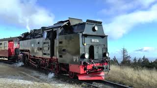 Brockenbahn  Ausfahrt Dampfzug Brocken Richtung Wernigerode [upl. by Fine486]