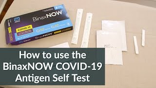 How to use the BinaxNOW COVID19 Antigen Self Test step by step [upl. by Llehsim]