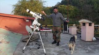 Setting up the HEQ 5 Pro and Vixen Telescope during the Lockdown and Quarantine in India [upl. by Ainna]