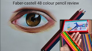 faber castell 48 colour pencil review  eyedrawing review art artisticoindian fabercastell [upl. by Aneekas]