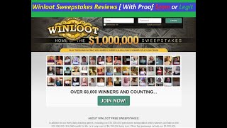 Winloot Sweepstakes Reviews  With Proof Scam or Legit   WinlootSweepstakes Com Reviews [upl. by Janel223]