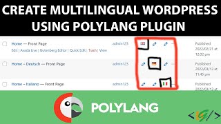 How to Create Multilingual WordPress  Polylang Multilingual Plugin Step by Step Install and Setup [upl. by Nirol718]