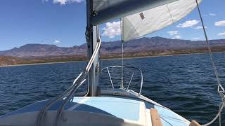 Mizzen Sail Self Steering video 5 of 9 [upl. by Lukey]