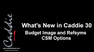 Caddie 30 Budget Image and Refsyms CSM Options [upl. by Nylime]