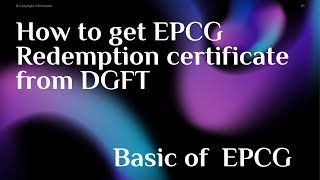 How to get EPCG Redemption certificate from DGFT [upl. by Leval]