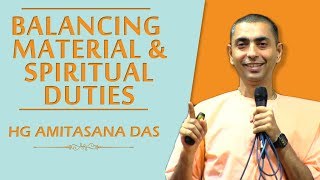 Balancing Material amp Spiritual Duties  HG Amitasana Das  HKM Mumbai [upl. by Wanyen]