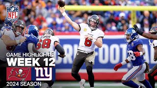 Tampa Bay Buccaneers vs New York Giants  2024 Week 12 Game Highlights [upl. by Anerak908]