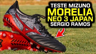 A Mizuno acertou de novo  Teste chuteira campo Mizuno Morelia Neo III SR4 Japan [upl. by Annayehc]