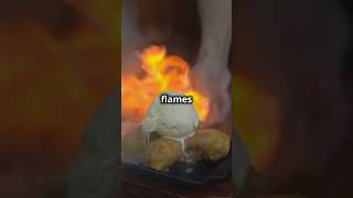 Flaming Christmas Pudding food [upl. by Nasas]