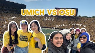 uni vlog  umich football game day the rivalry  umich vs osu 〽️ [upl. by Heathcote]