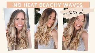 No Heat Beachy Wavy Hair Tutorial [upl. by Tesil956]