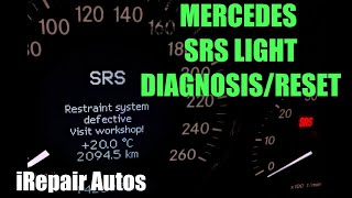 Mercedes SRS Light Diagnosis And Reset  DIY  iRepair Autos [upl. by Htiderem]