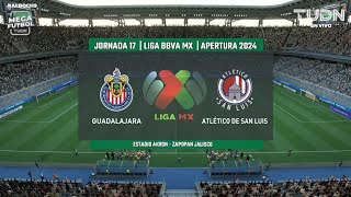 Guadalajara vs San Luis  Jornada 17 LIGA BBVA MX  APERTURA 2024  FIFA [upl. by Saleme]