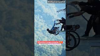 Wheelchair bungee jumping in Rishikesh 🔥💪bungeejumping bungee shortsfeed shortvideo shorts top [upl. by Itnavart]