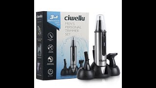 Ciwellu Nose Ear Hair Trimmers with Beard amp Eyebrow 3 in 1 Grooming Kit [upl. by Ellehciram]