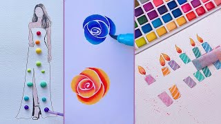 17 Cool Art ideas  Painting tutorials  Easy Art Tips amp Hacks [upl. by Nobile869]