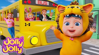 Wheels on the bus  Go Home  More  Jolly Jolly  Learn and Play  Nursery Rhymes [upl. by Gautea]