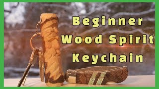 Easy Beginner Wood Spirit Keychain Whittle [upl. by Eizeerb]