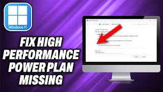 How To Fix Windows 11 High performance power plan Missing 2024  Quick Help [upl. by Holder]