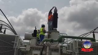 TCN engineers carrying out precommissioning test on 100125MVA Power transformer [upl. by Norehc394]