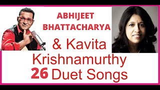 Abhijeet Bhattacharya And Kavita Krishnamurthy Duet Songs [upl. by Boote]