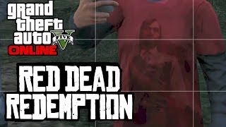 GTA 5 Online  quotRed Dead Redemption Easter Eggquot Hidden Secret quotJohn Marstonquot Shirt [upl. by Jarid996]