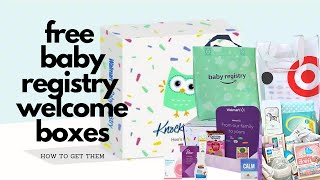 Free Baby Registry Welcome Gift Box 2023  Unboxing amp How to Get Them amazon target walmart [upl. by Demahom]