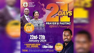 21 Days of Prayer amp Fasting Week 3 Day 4  Revival Service Rev Amos Boniface [upl. by Atiekram]