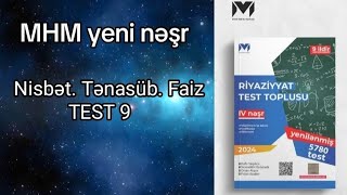 MHM riyaziyyat test toplusu yeni nÉ™ÅŸr NisbÉ™t TÉ™nasÃ¼b Faiz Test 9 [upl. by Isidro726]