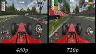 Formula One Championship Edition 2006PS3  480P vs 720P  Monza  Michael Schumacher [upl. by Dominique665]