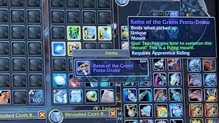 Two rare drop mounts in a day  Wow mount drop reaction Green proto drake after Huolon mount [upl. by Llerahc]