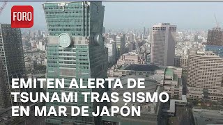 Sismo en mar de Japón Emiten alerta de tsunami tras movimiento telúrico de 75 de magnitud [upl. by Ezeerb]